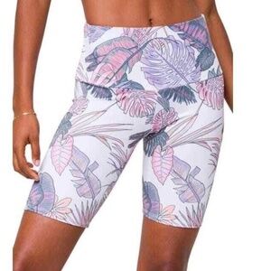 FREE PEOPLE MOVEMENT x ONZIE TROPICAL PRINT BIKE SHORTS
